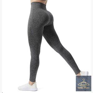 High Waist Seamless Leggings Workout Yoga Pants 24" Inseam